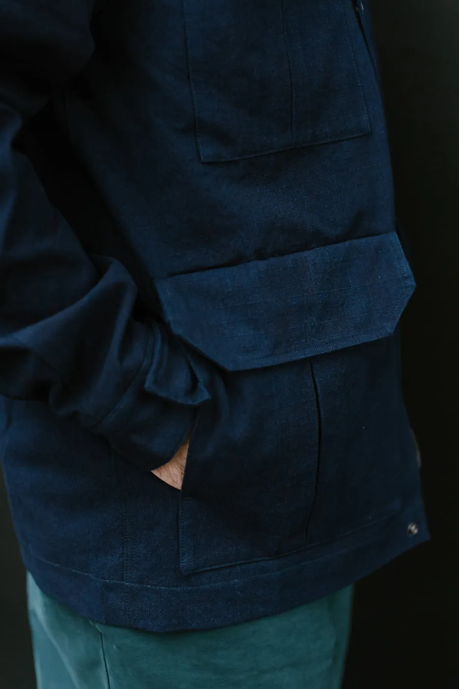 SJMPK24-AI - Ripstop Mountain Parka - Hank Dyed Indigo