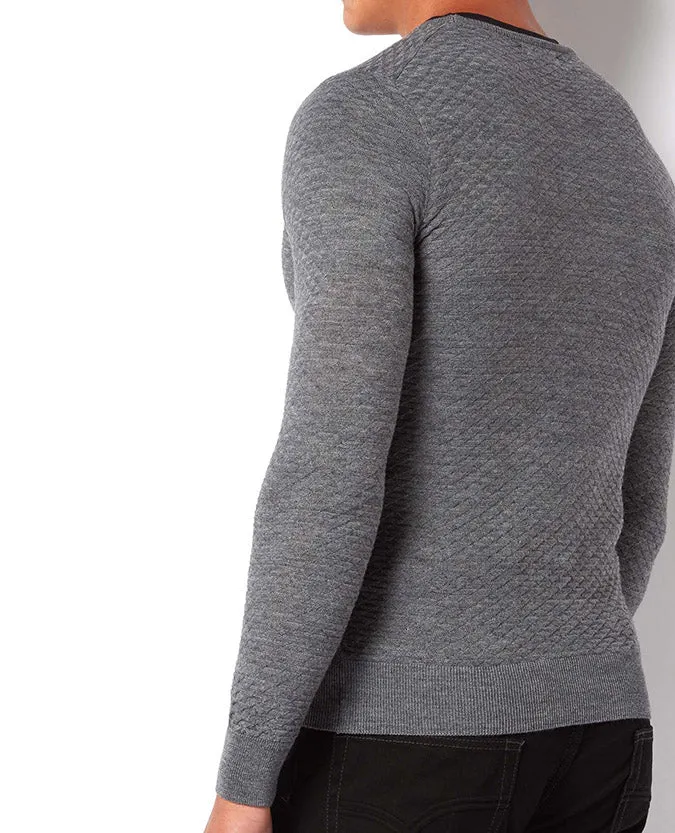 Slim Fit Merino Wool-Blend Crew Neck Sweater