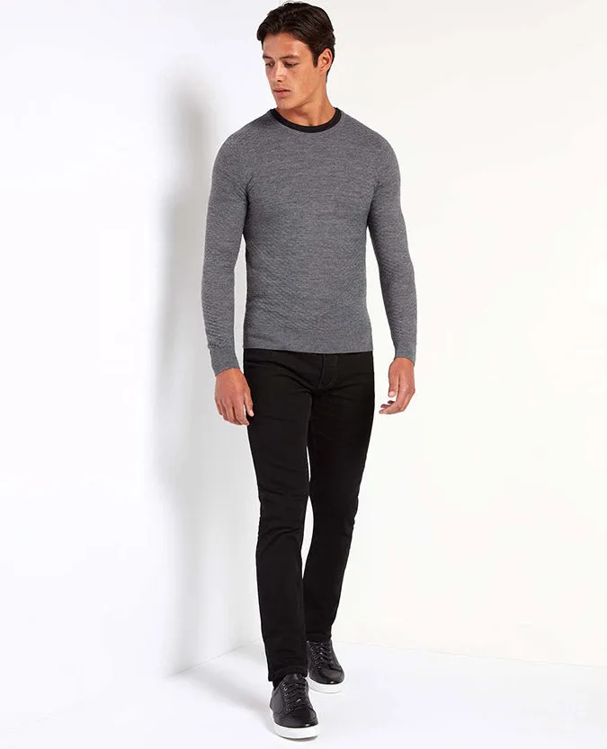 Slim Fit Merino Wool-Blend Crew Neck Sweater