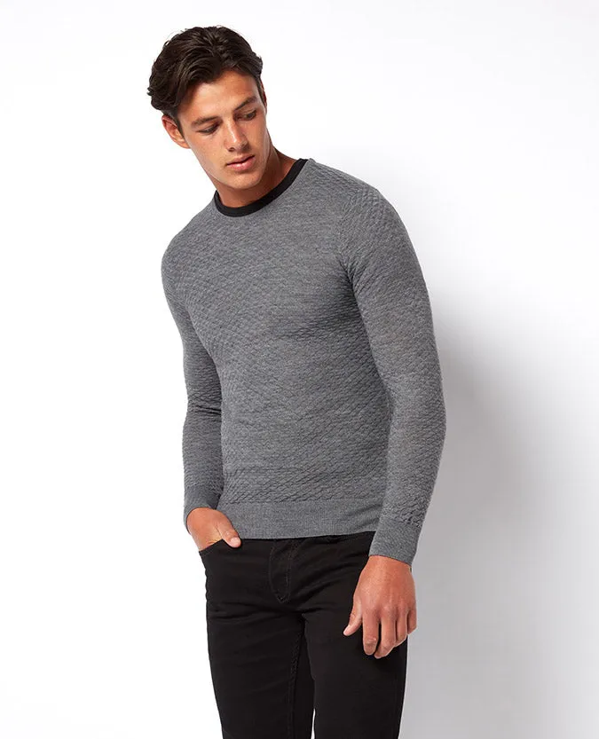 Slim Fit Merino Wool-Blend Crew Neck Sweater