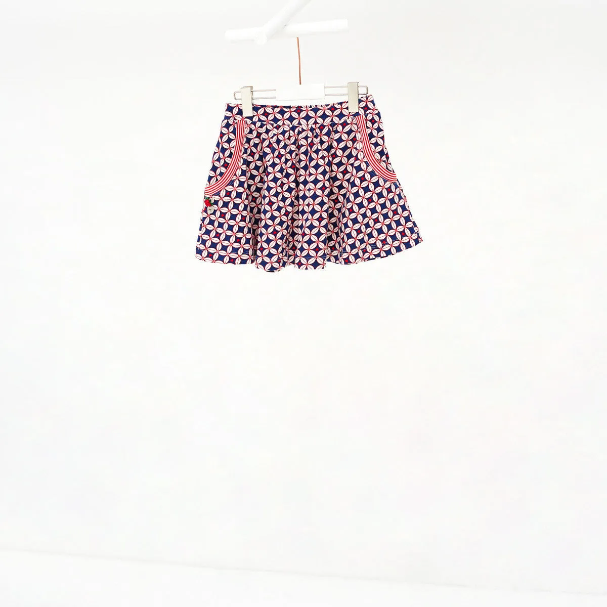 SS17 Mim-Pi Girls Spanish Rose Blue, White & Red Skirt 436