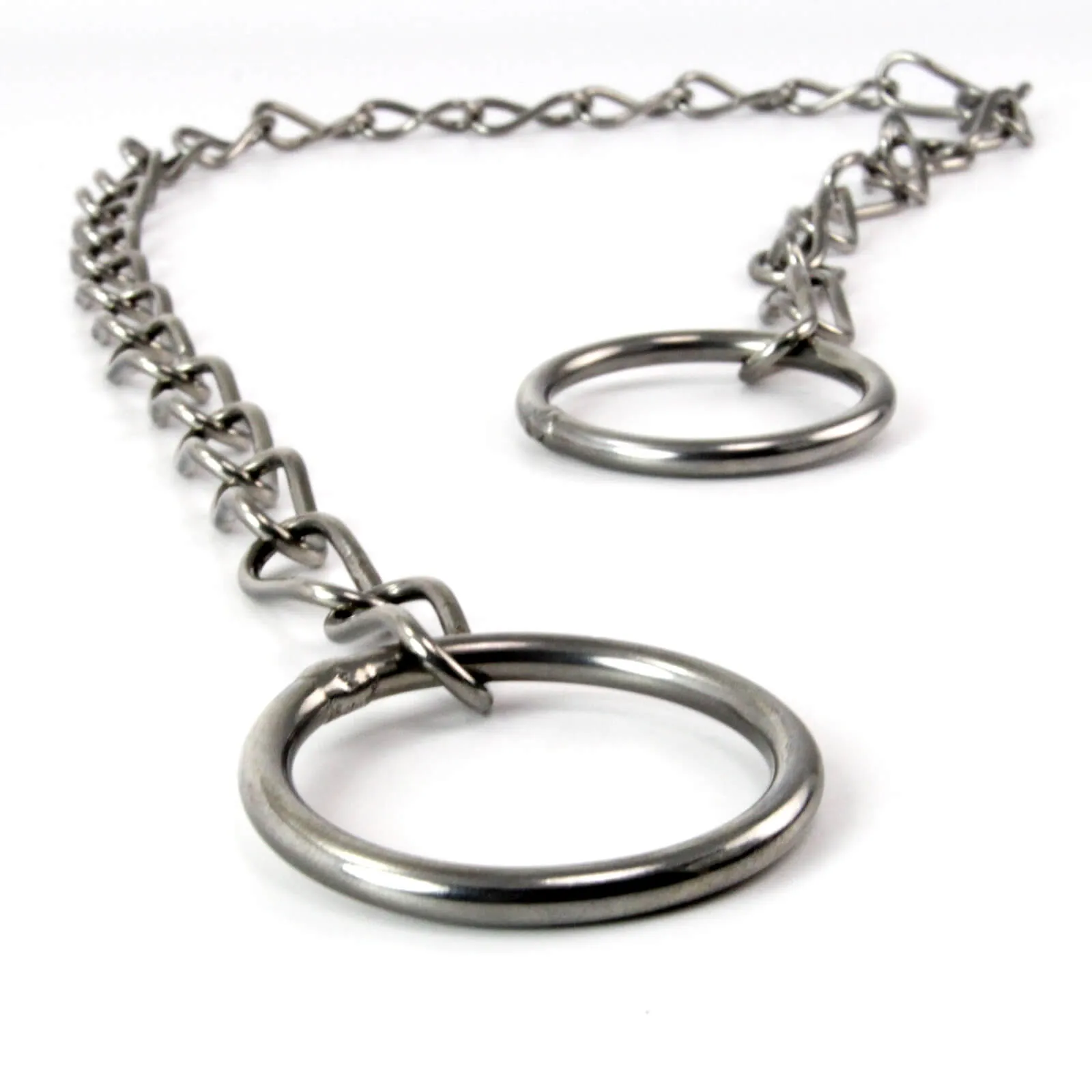 Stainless Steel Chain Collar Choker with Ringed Ends