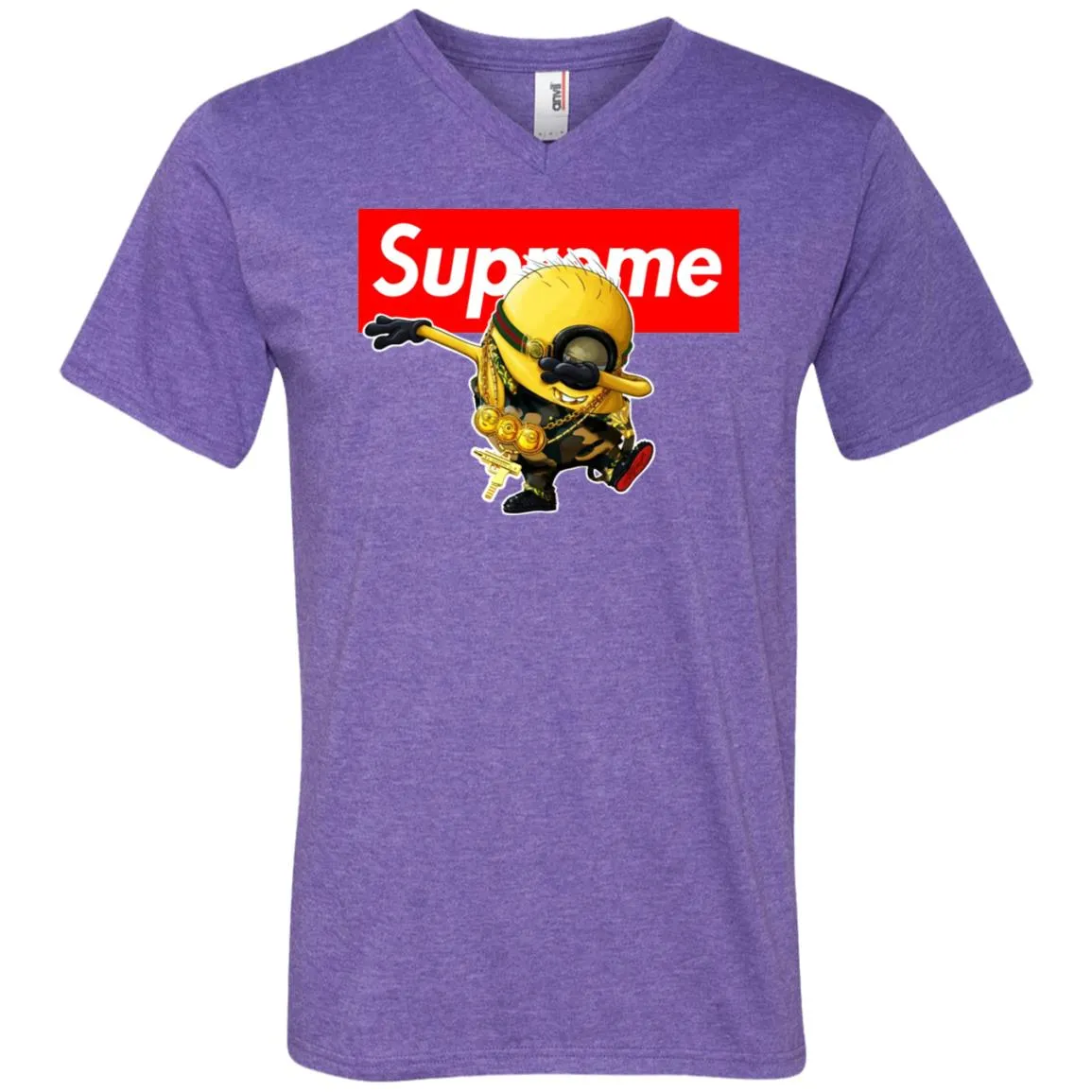 Supreme Minion T-shirt Trending Men V-Neck T-Shirt