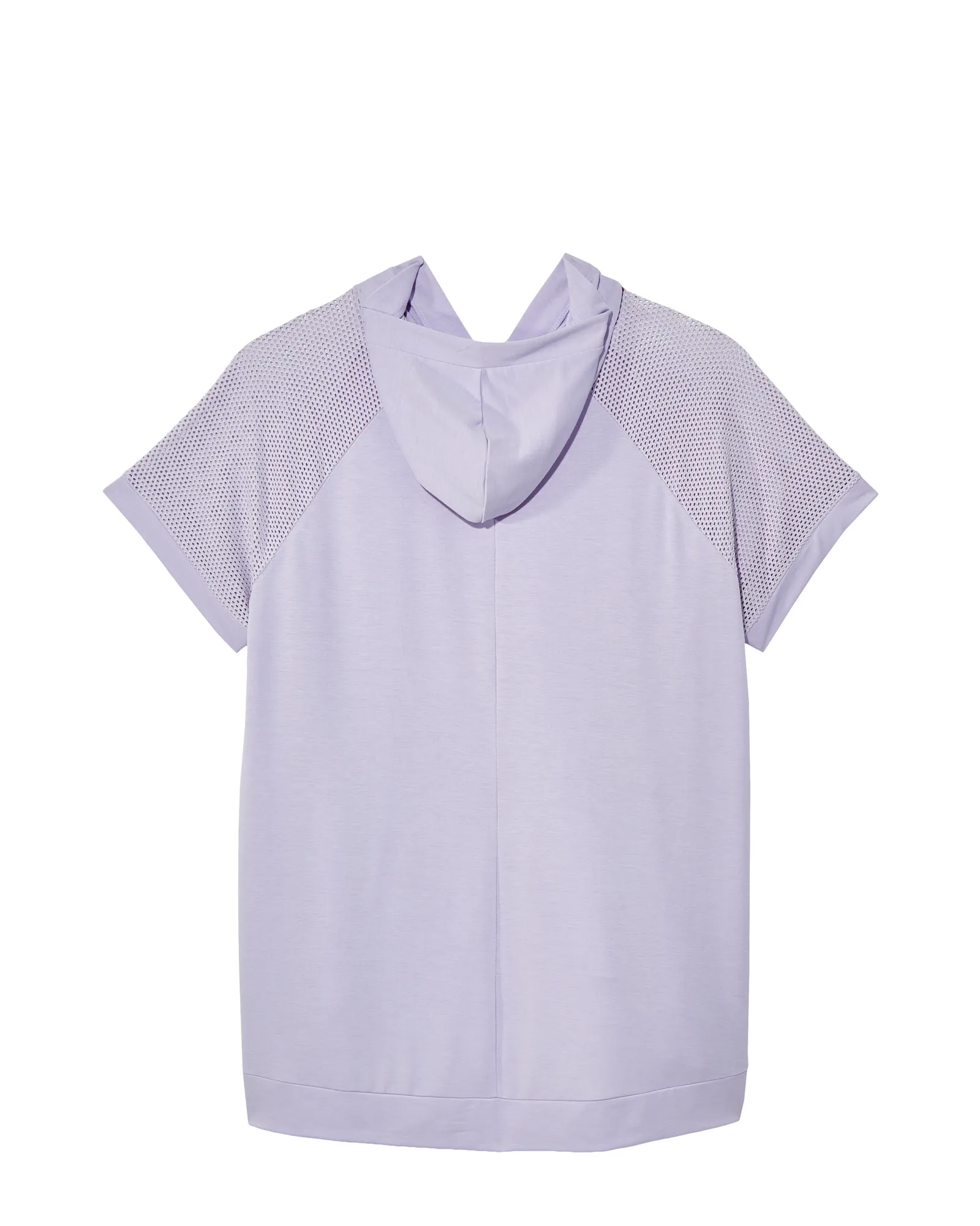 Sydney Short Sleeve Hoodie with Mesh Details | Lilac