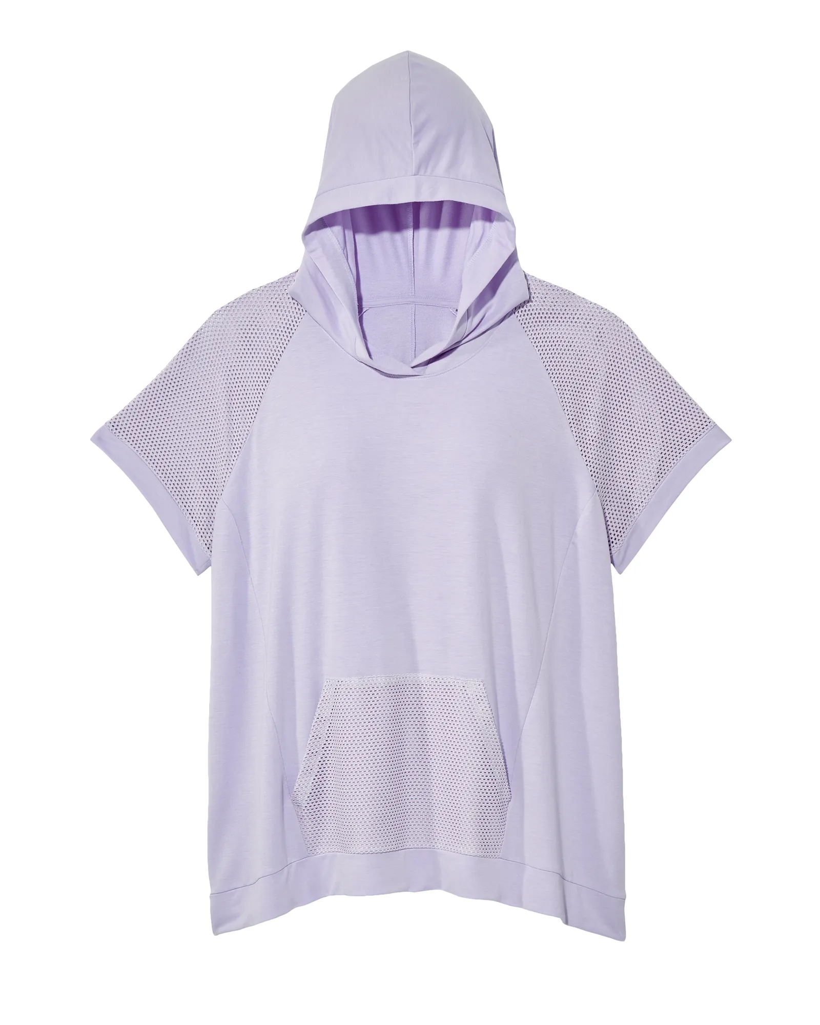 Sydney Short Sleeve Hoodie with Mesh Details | Lilac