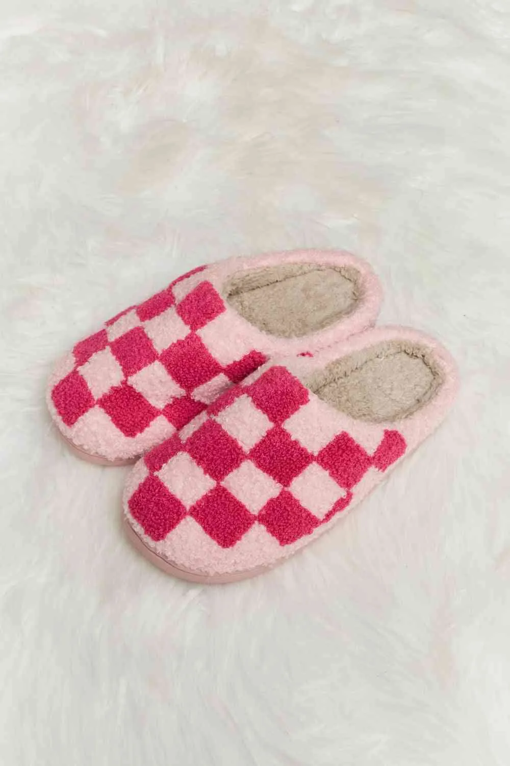 TEEK - Melody Checkered Plush Slippers