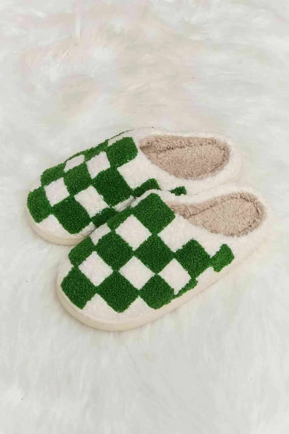 TEEK - Melody Checkered Plush Slippers