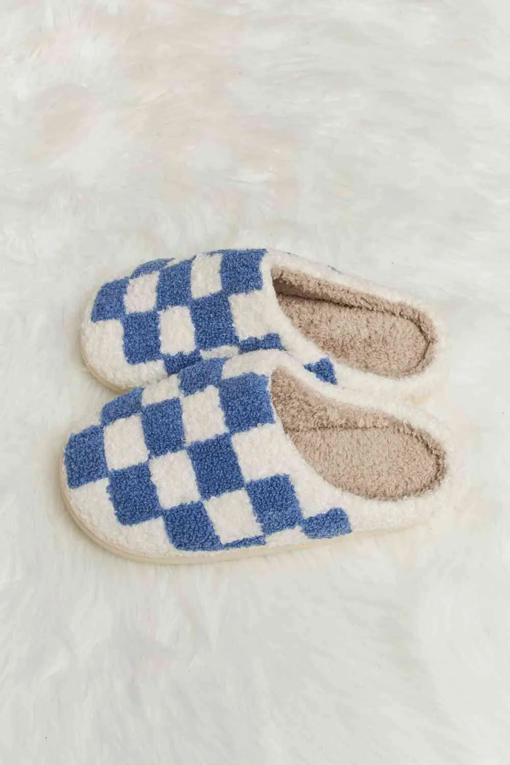 TEEK - Melody Checkered Plush Slippers