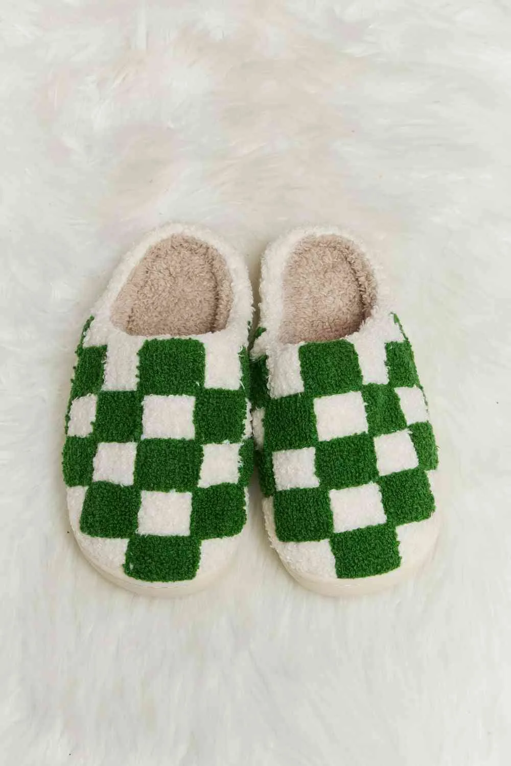 TEEK - Melody Checkered Plush Slippers