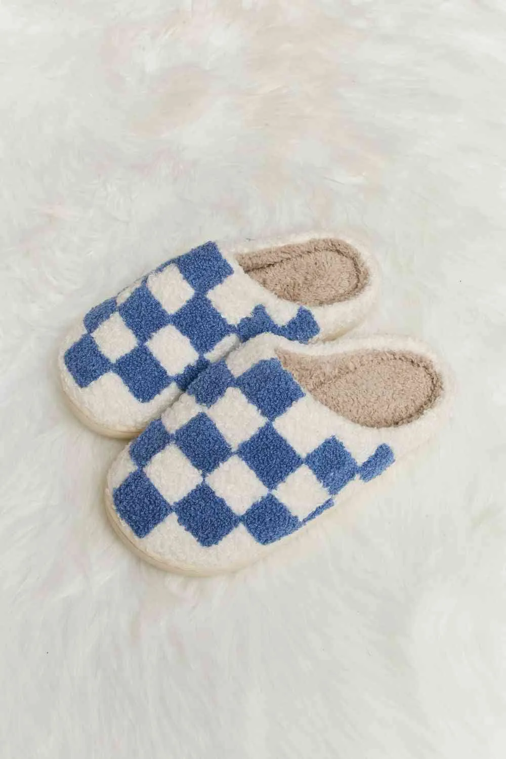 TEEK - Melody Checkered Plush Slippers