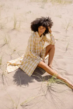 The Kabir Shirt Dress Wholesale ~ Turmeric Check