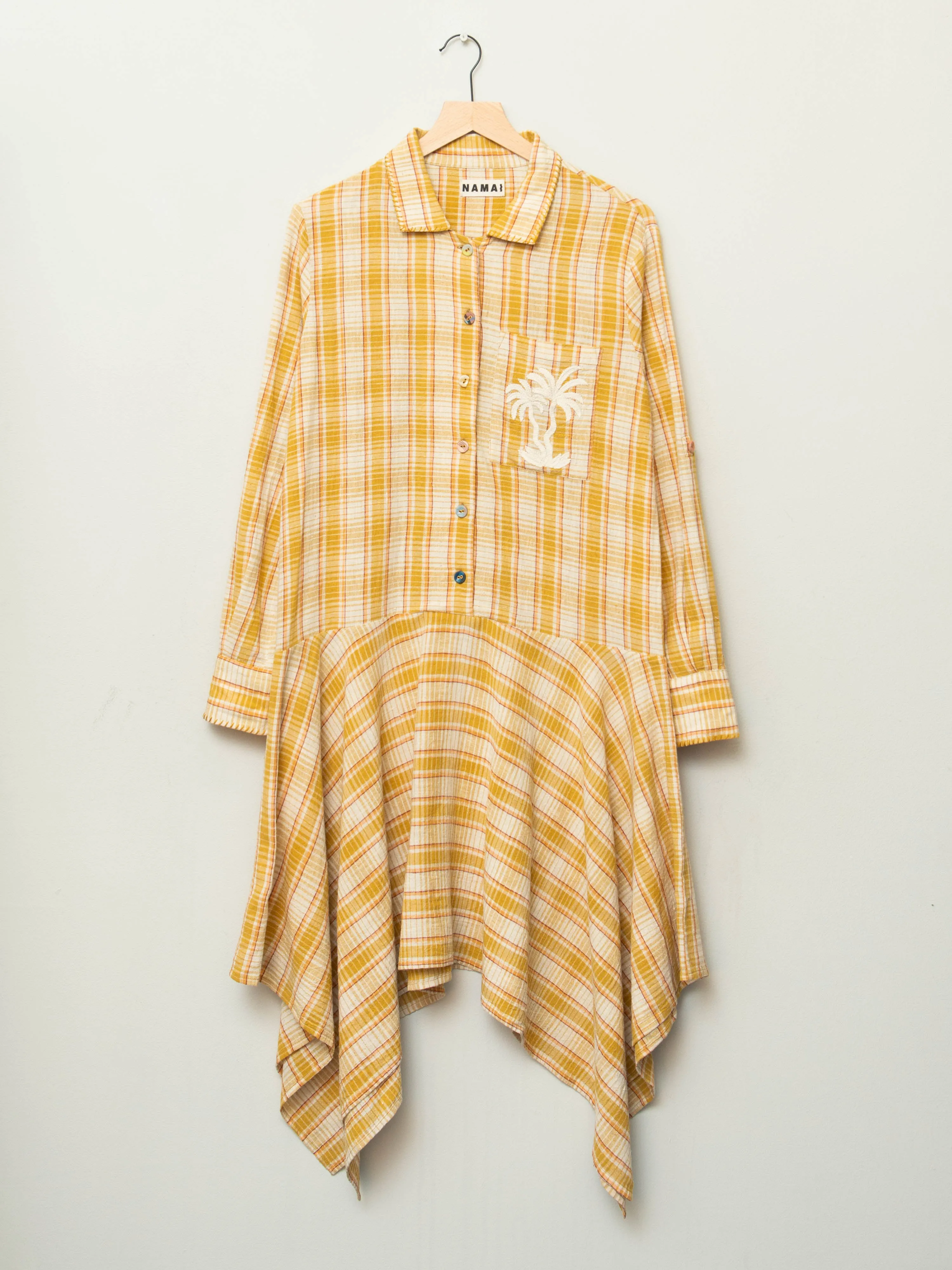 The Kabir Shirt Dress Wholesale ~ Turmeric Check