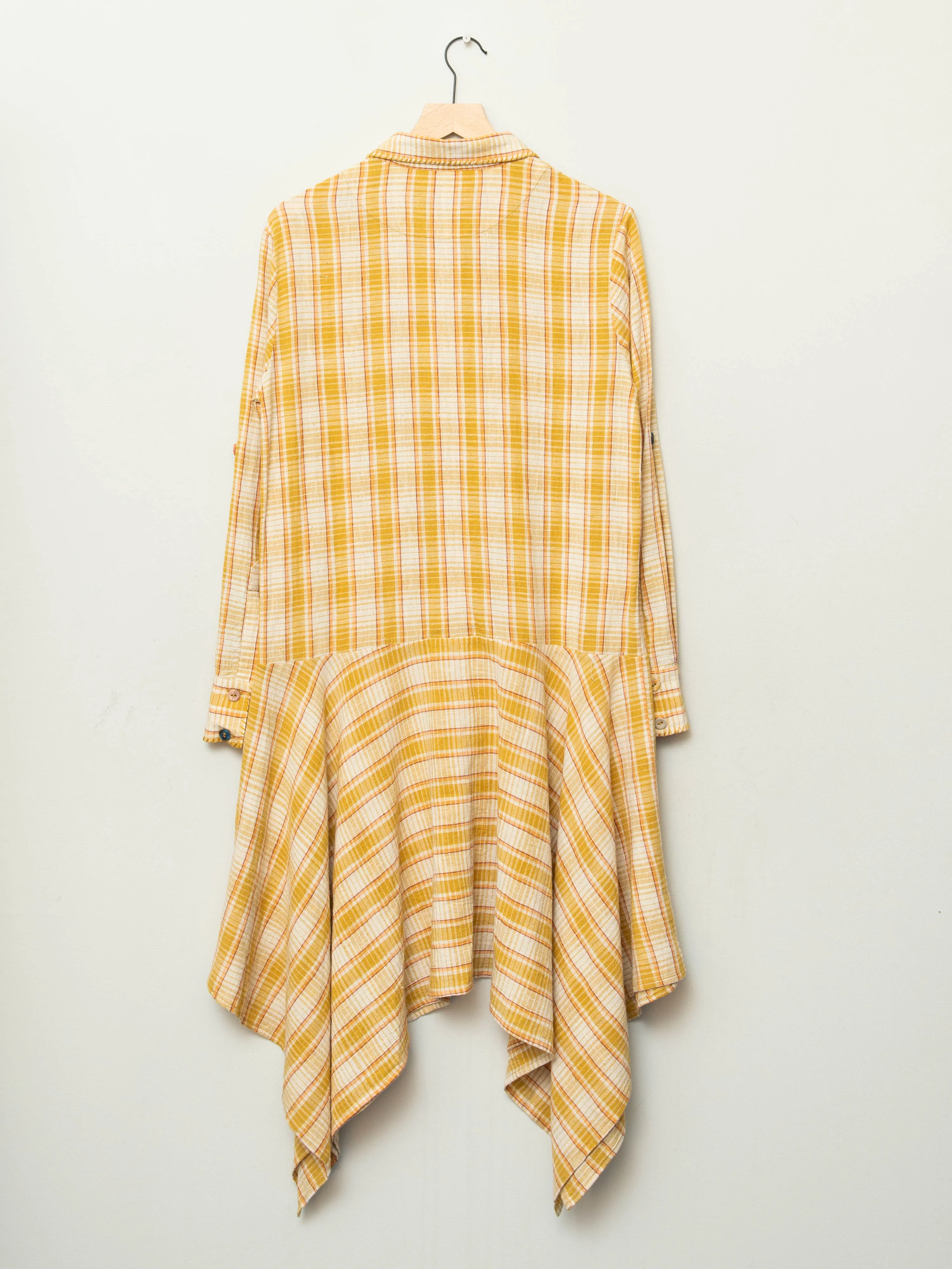 The Kabir Shirt Dress Wholesale ~ Turmeric Check