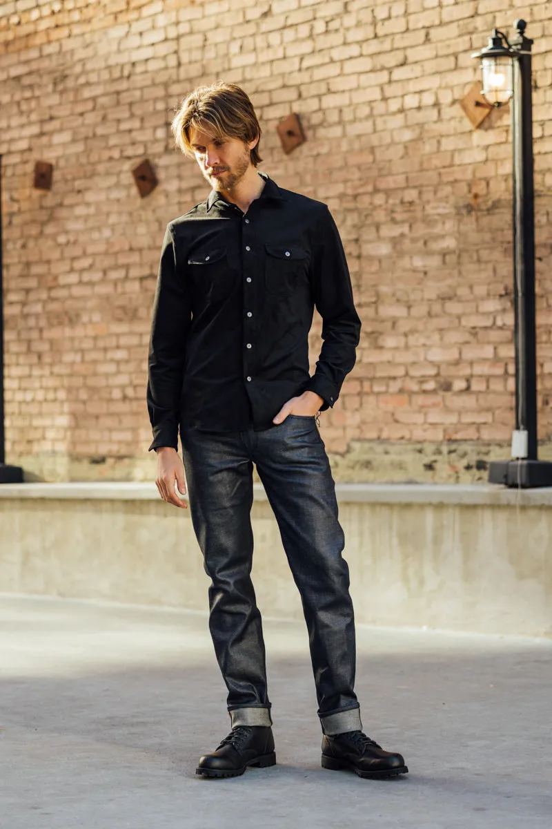 The Pen Slim - Coated Indigo Raw 14oz Selvedge