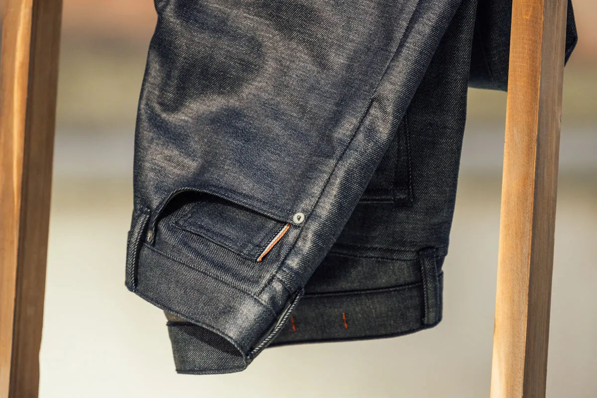 The Pen Slim - Coated Indigo Raw 14oz Selvedge