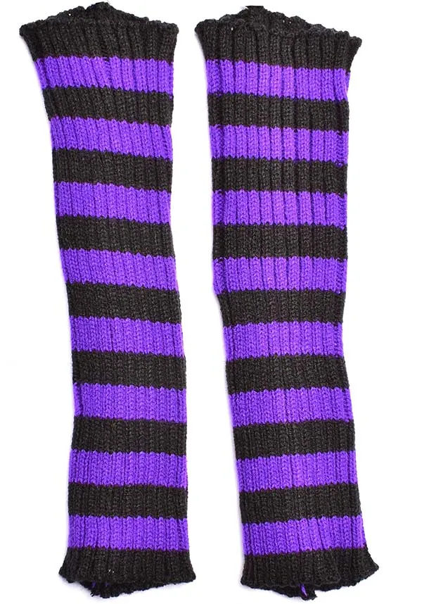 Tilly [Purple Stripe] | ARM WARMERS