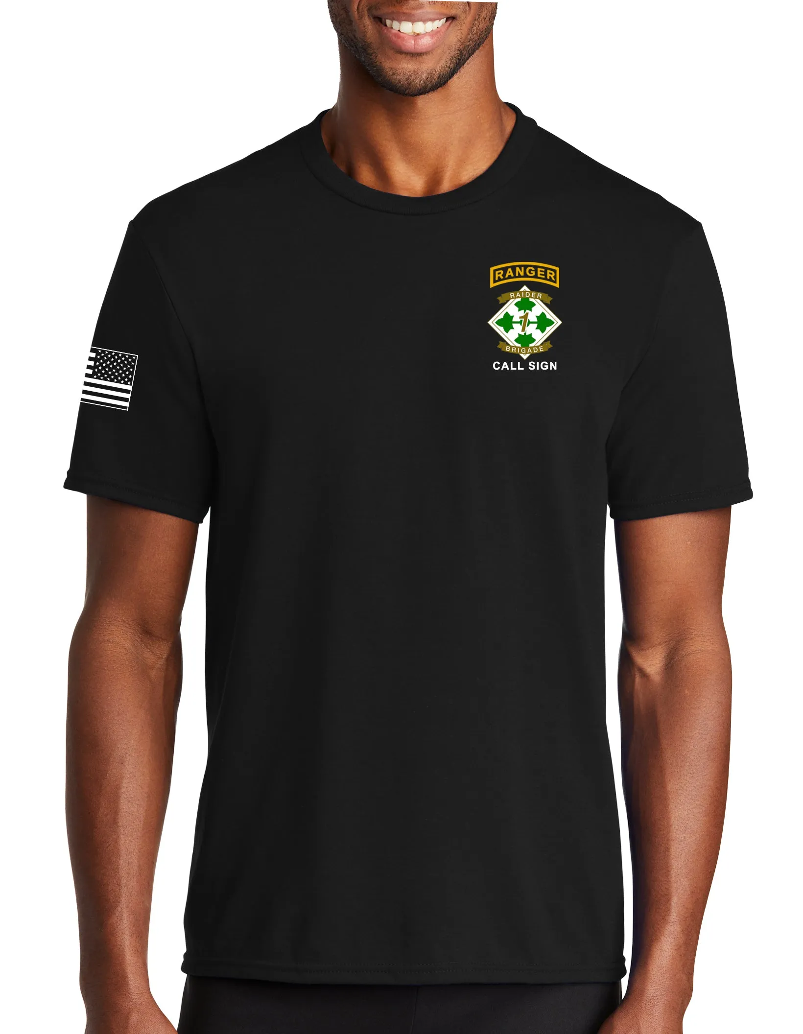 Tomahawk BN Performance Polyester t-shirt. (Feels like a Reg T-Shirt). This shirt IS approved for PT