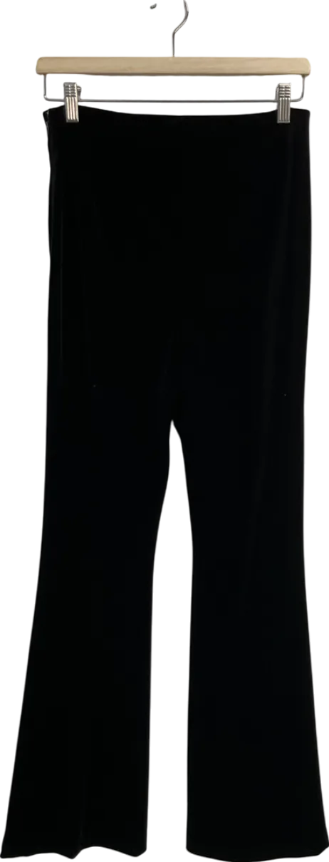 TU Black Velvet Flared Trousers UK 8