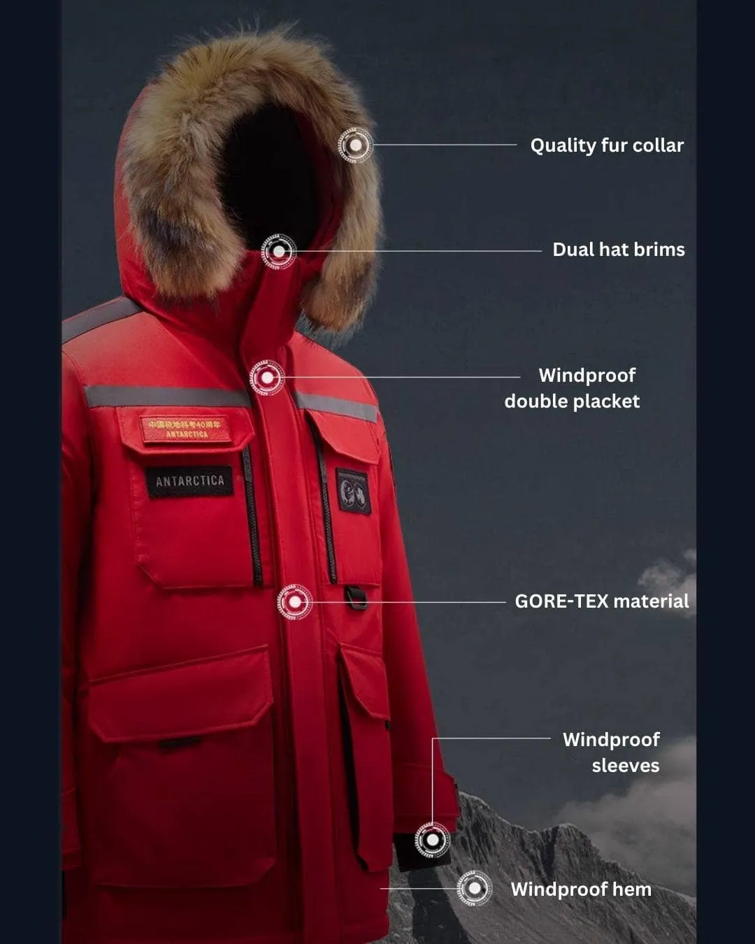 Ultimate extreme goose down Gore-Tex parka 2380 PRO