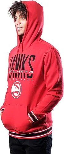 Ultra Game NBA Official Men’s Soft Fleece Hoodie Pullover Sweatshirt - Unisex, Atlanta Hawks, Team Color|Atlanta Hawks