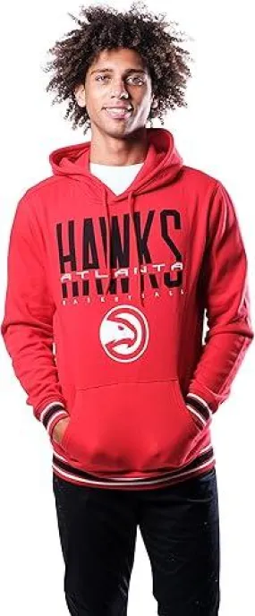 Ultra Game NBA Official Men’s Soft Fleece Hoodie Pullover Sweatshirt - Unisex, Atlanta Hawks, Team Color|Atlanta Hawks