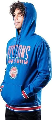 Ultra Game NBA Official Men’s Soft Fleece Hoodie Pullover Sweatshirt - Unisex, Detroit Pistons, Team Color|Detroit Pistons