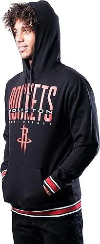 Ultra Game NBA Official Men’s Soft Fleece Hoodie Pullover Sweatshirt - Unisex, Houston Rockets, Team Color|Houston Rockets