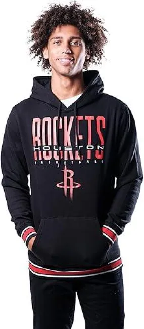 Ultra Game NBA Official Men’s Soft Fleece Hoodie Pullover Sweatshirt - Unisex, Houston Rockets, Team Color|Houston Rockets