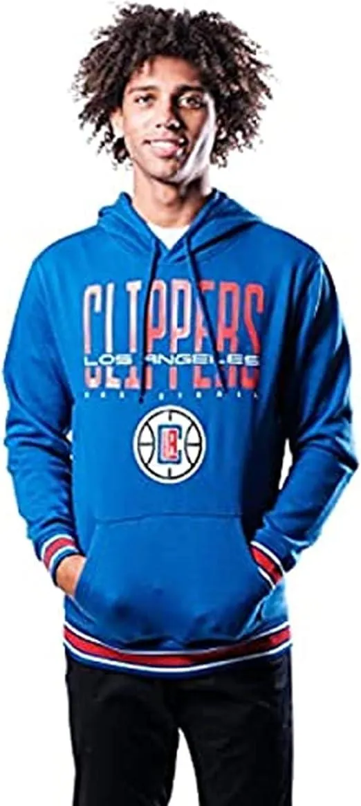 Ultra Game NBA Official Men’s Soft Fleece Hoodie Pullover Sweatshirt - Unisex, Los Angeles Clippers, Team Color|Los Angeles Clippers