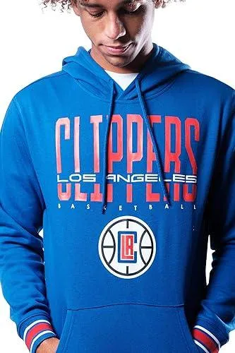 Ultra Game NBA Official Men’s Soft Fleece Hoodie Pullover Sweatshirt - Unisex, Los Angeles Clippers, Team Color|Los Angeles Clippers