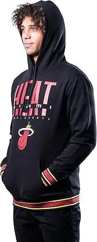 Ultra Game NBA Official Men’s Soft Fleece Hoodie Pullover Sweatshirt - Unisex, Miami Heat, Team Color|Miami Heat