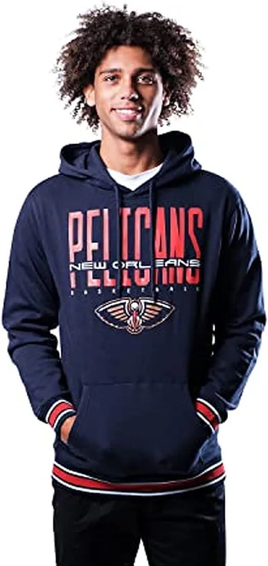 Ultra Game NBA Official Men’s Soft Fleece Hoodie Pullover Sweatshirt - Unisex, New Orleans Pelicans, Team Color|New Orleans Pelicans