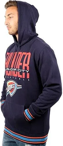 Ultra Game NBA Official Men’s Soft Fleece Hoodie Pullover Sweatshirt - Unisex, Oklahoma City Thunder, Team Color|Oklahoma City Thunder