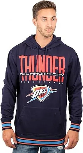 Ultra Game NBA Official Men’s Soft Fleece Hoodie Pullover Sweatshirt - Unisex, Oklahoma City Thunder, Team Color|Oklahoma City Thunder