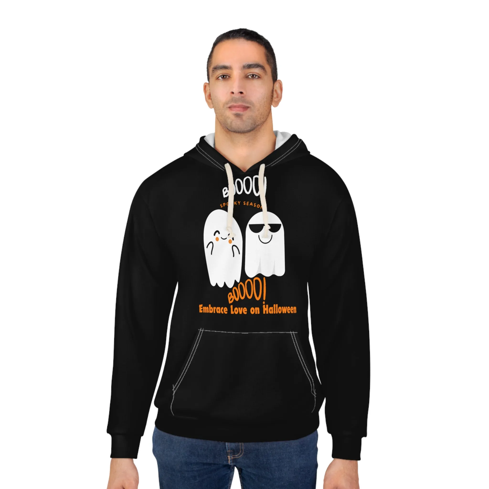 Unisex Pullover Hoodie (AOP) Celebrate Love This Halloween