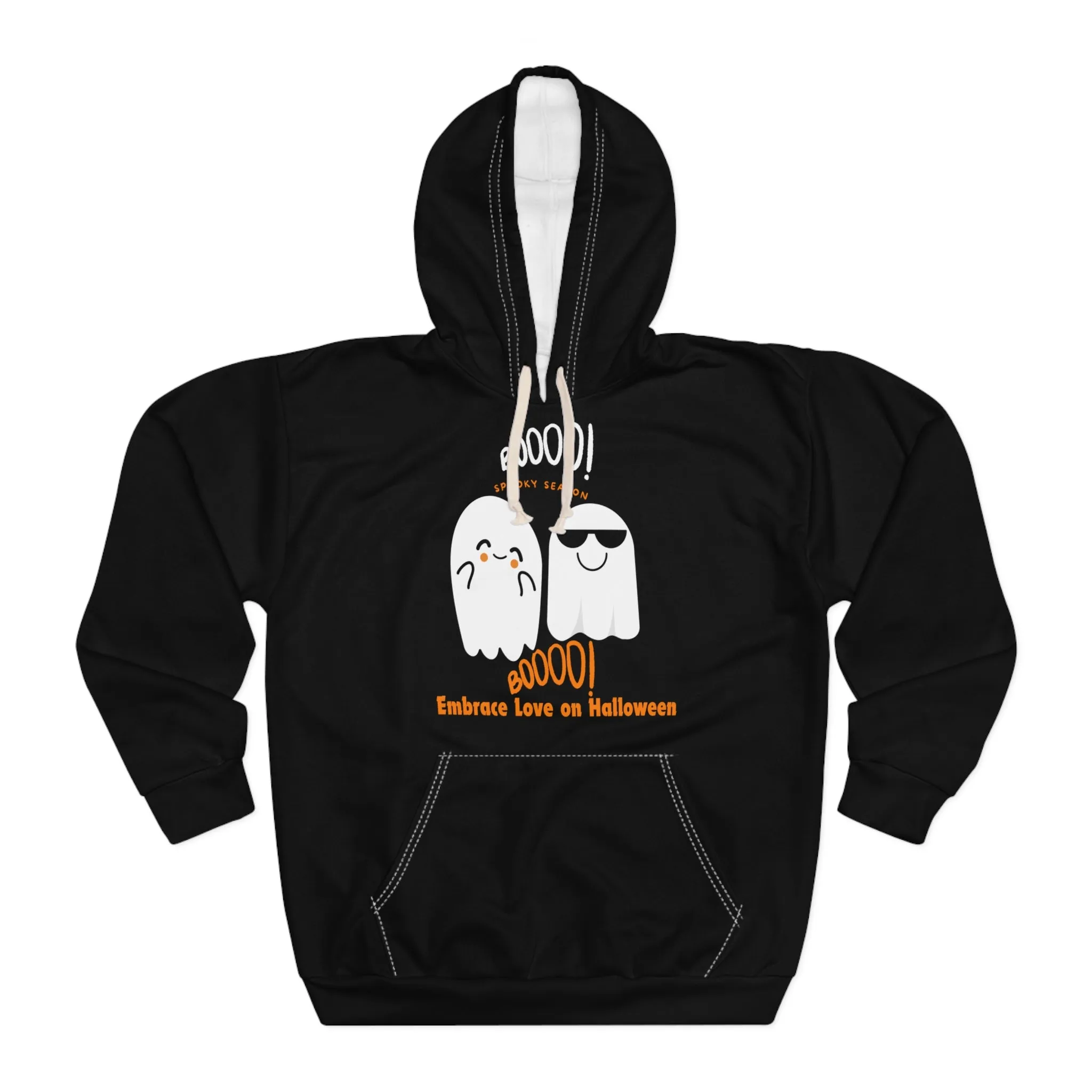 Unisex Pullover Hoodie (AOP) Celebrate Love This Halloween