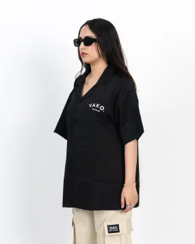 Vako Black 'No Love' Bowling Shirt