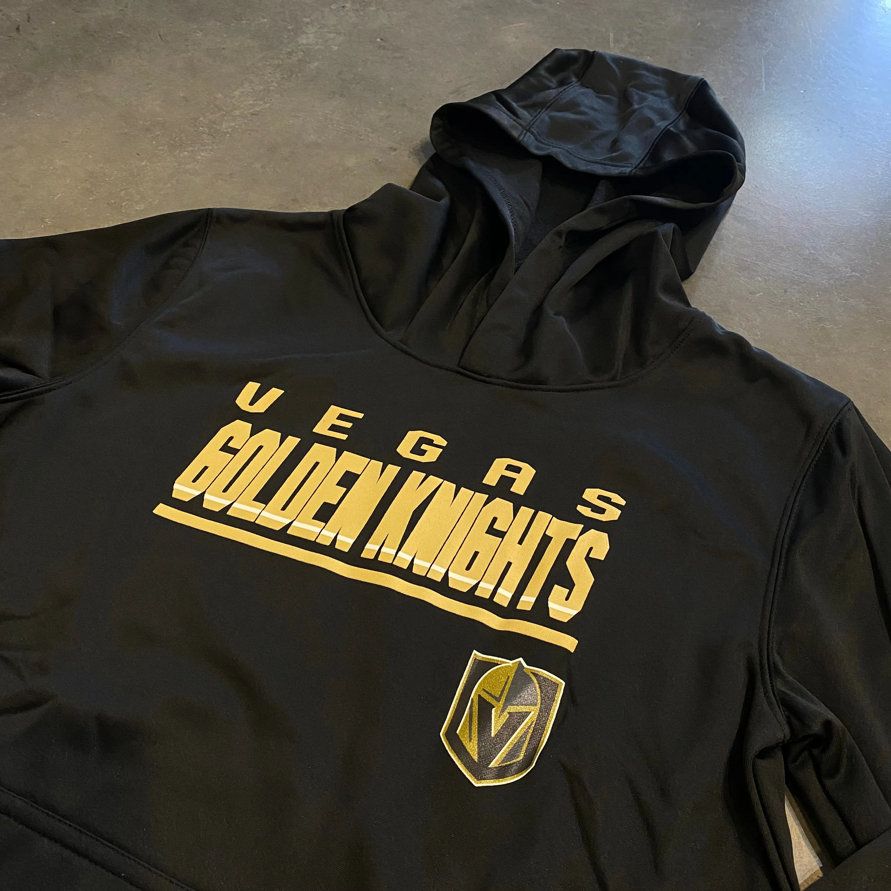 Vegas Golden Knights Youth Performance Pullover Hood - Black