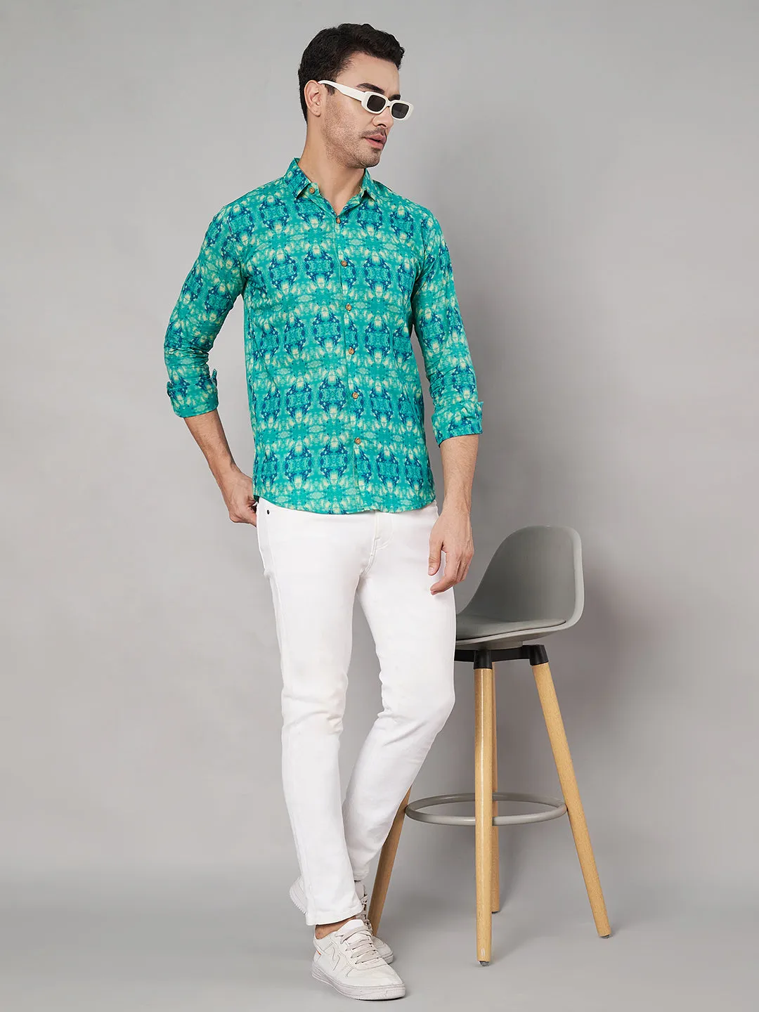 Vibrant Rajasthani Full Sleeve Cotton Shirt for Men