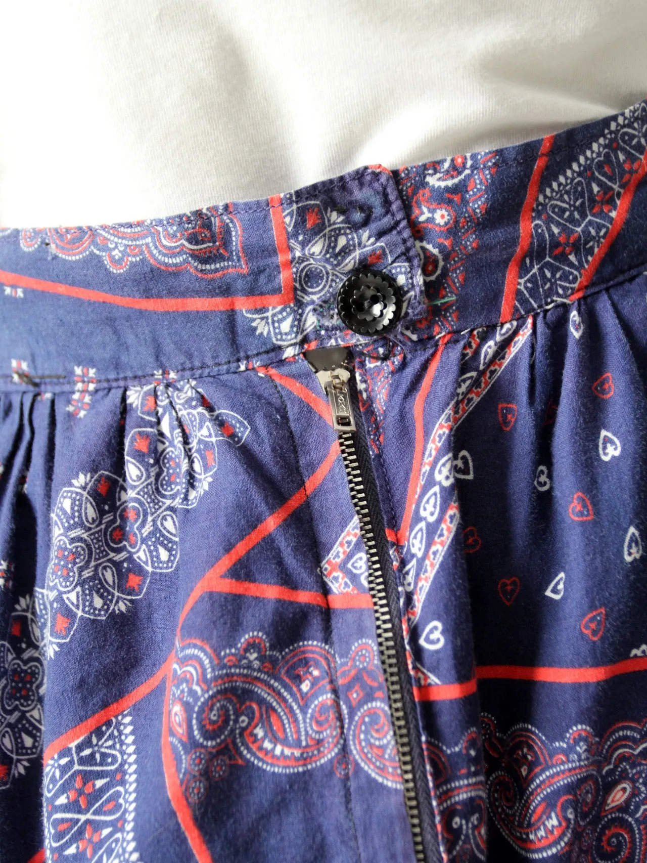 vintage 50s bandana print skirt