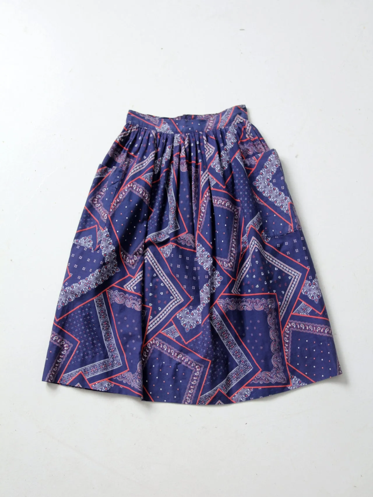 vintage 50s bandana print skirt