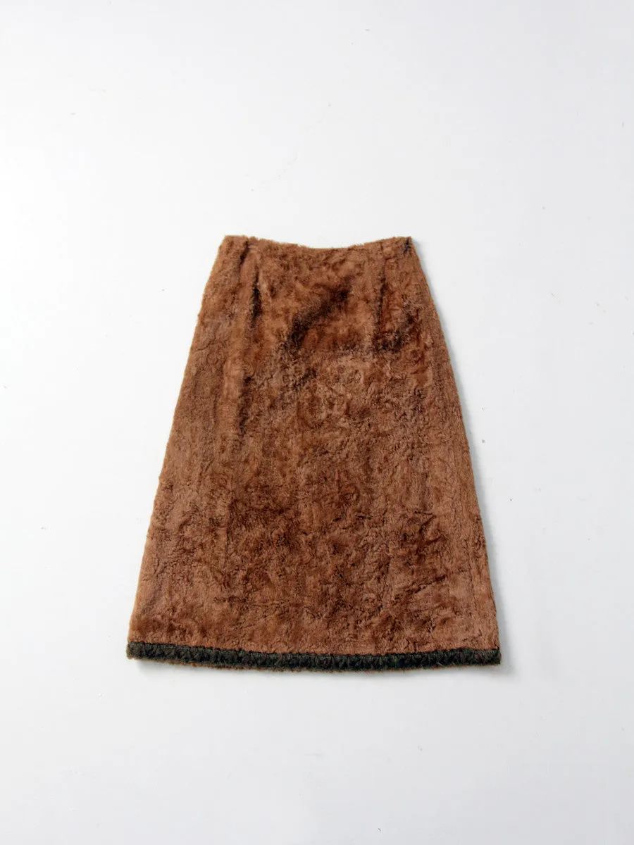 vintage faux fur skirt