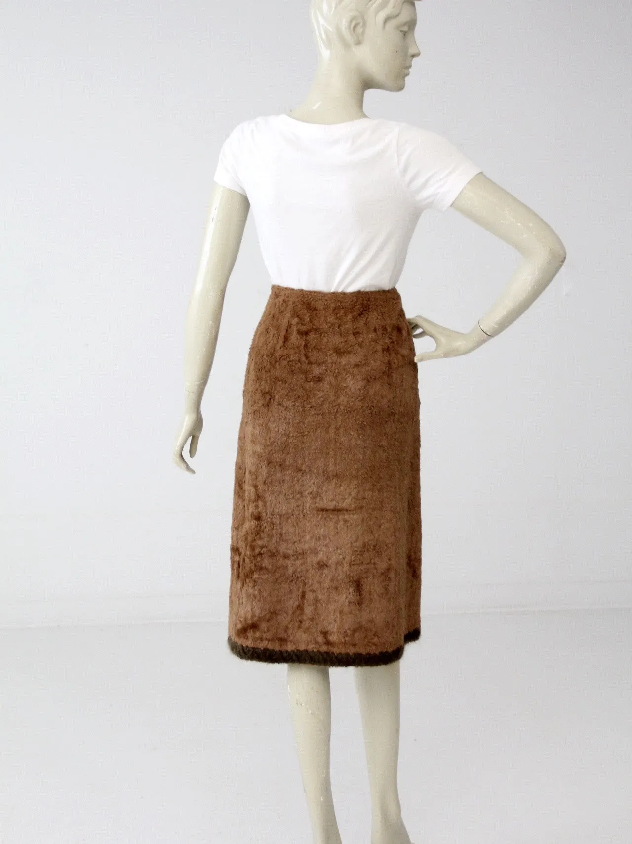 vintage faux fur skirt