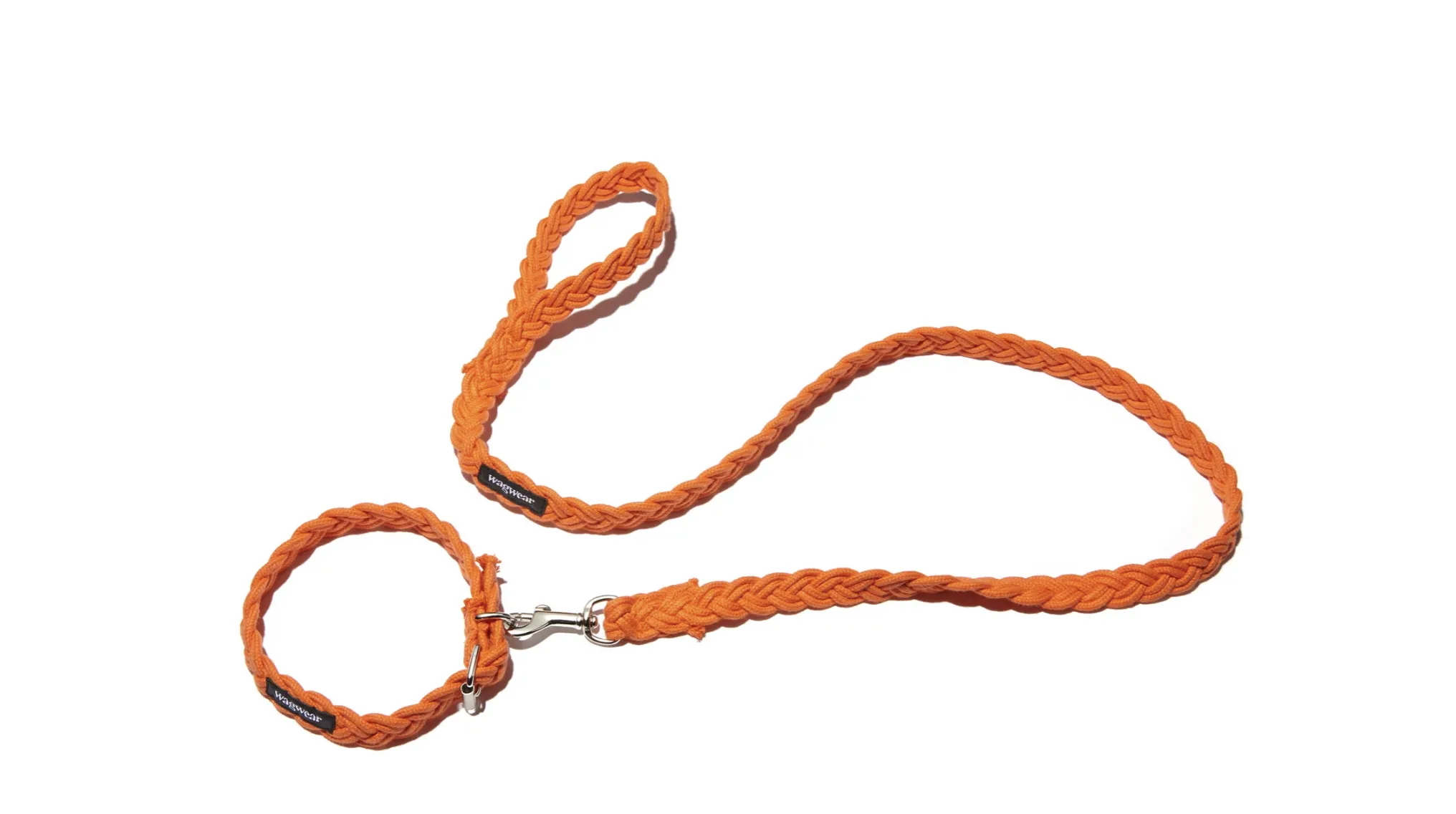 Wagwear Braided Fisherman Collar Tangerine