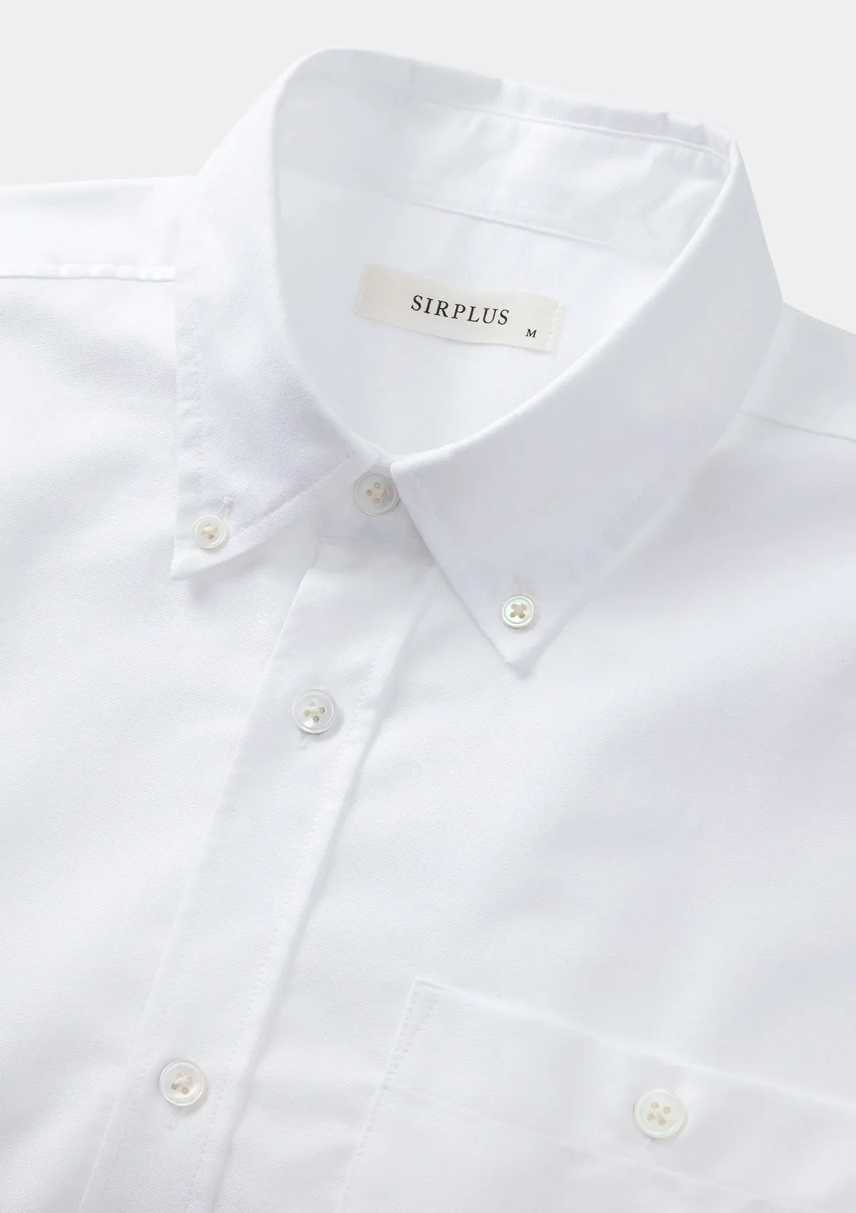 White Oxford Button-Down Collared Shirt