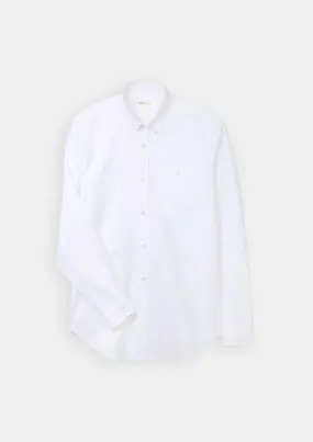 White Oxford Button-Down Collared Shirt