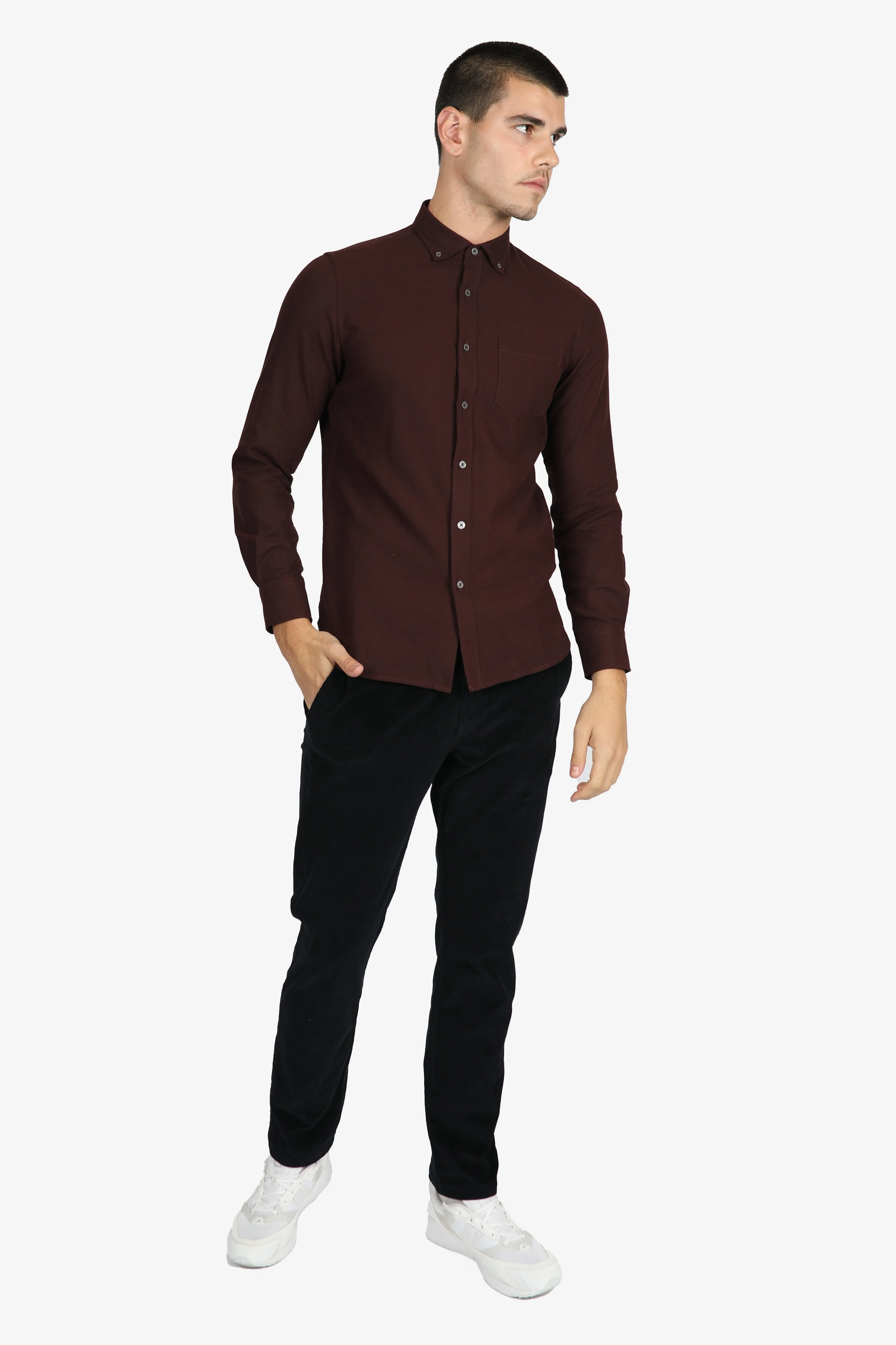 Wine Cotton Diamond Marle Shirt