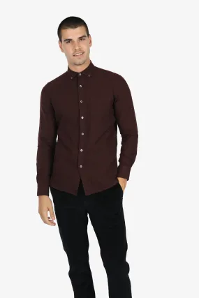 Wine Cotton Diamond Marle Shirt