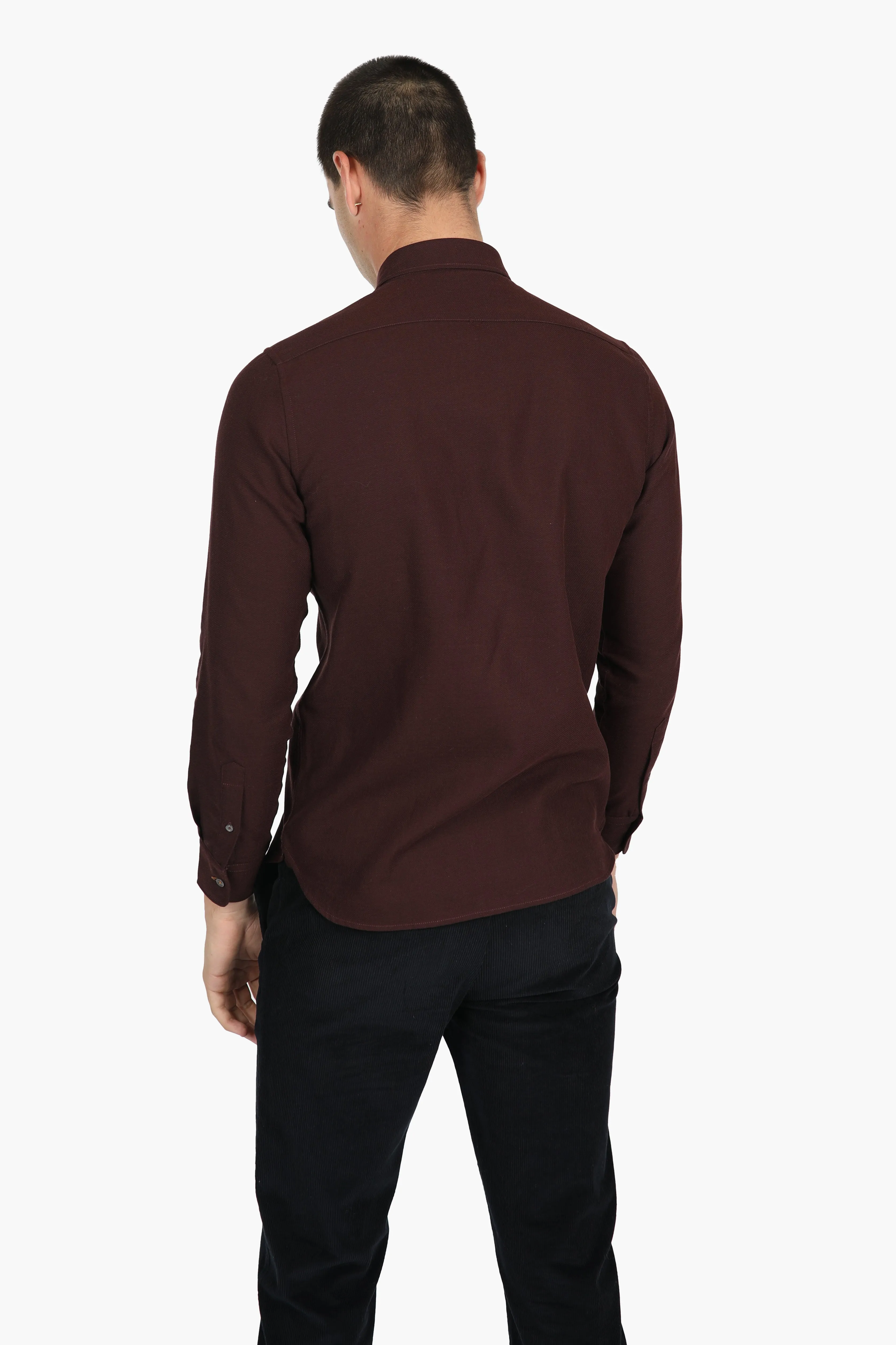 Wine Cotton Diamond Marle Shirt