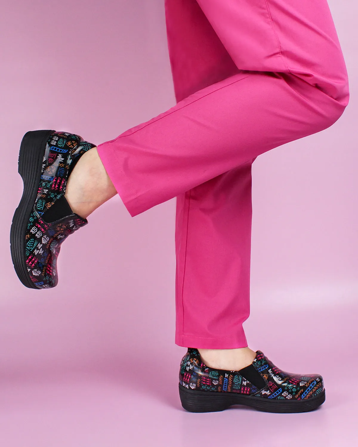 Women's Clog - Branta Black Multi Color